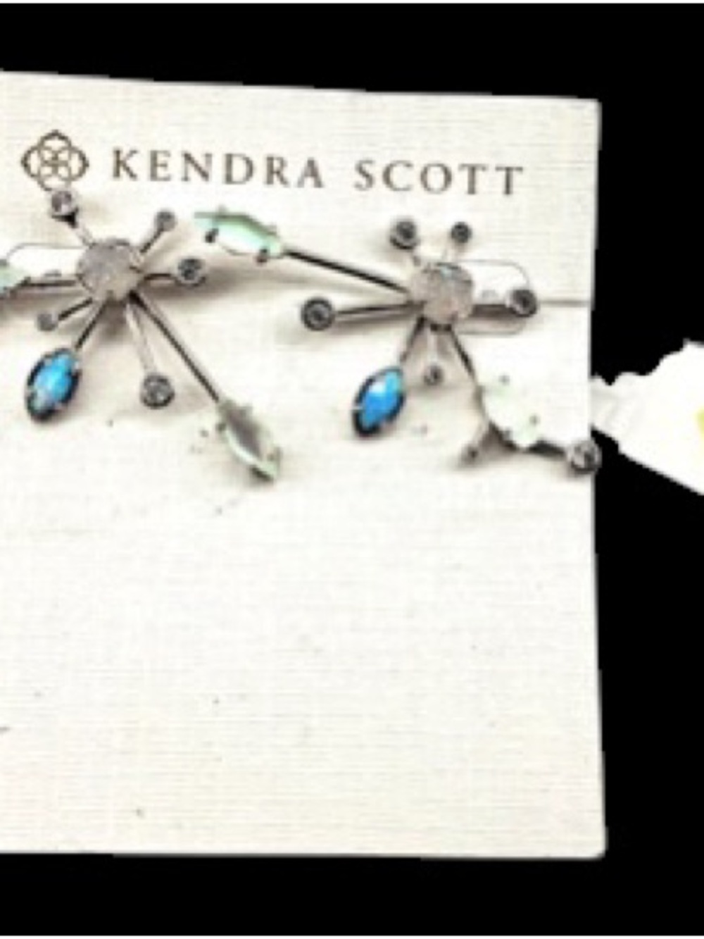 Kendra Scott Matilda Statement Earrings In silvertone, NWT